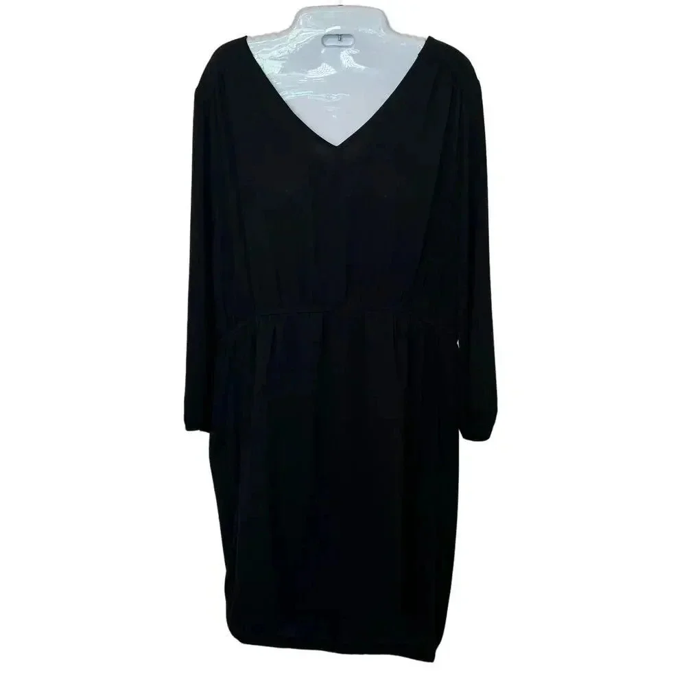 NWT Black Long Sleeve Skies Are Blue Dress with cutout details on back Size XLP - Picture 1 of 13
